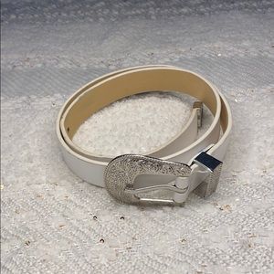 🏹🕊White silver western buckle waist belt🕊🏹